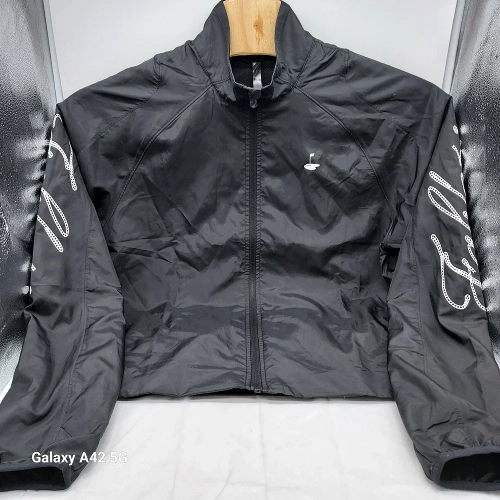 Fabletics Kevin Hart Eagle‎ Edition Golf Windbreaker Jacket Black Mens Medium